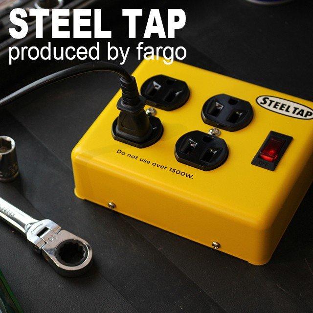 Fargo アメリカンレトロなSTEELTAP 鉄製 AC4個口 雷サージガード付 PT400YE イエロー