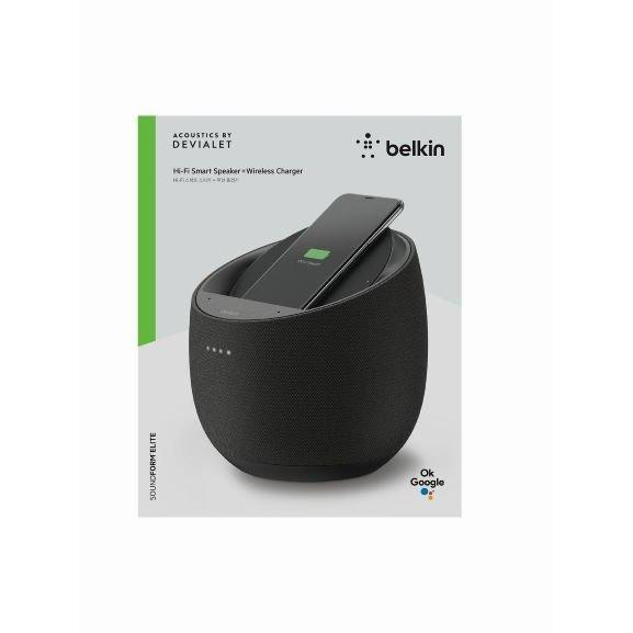 BELKIN SOUNDFORM　ELITE　Hi-Fi　スマートスピーカー　ブラック　ワイヤレス充電機能付き　G1S0001DQ-BLKJP