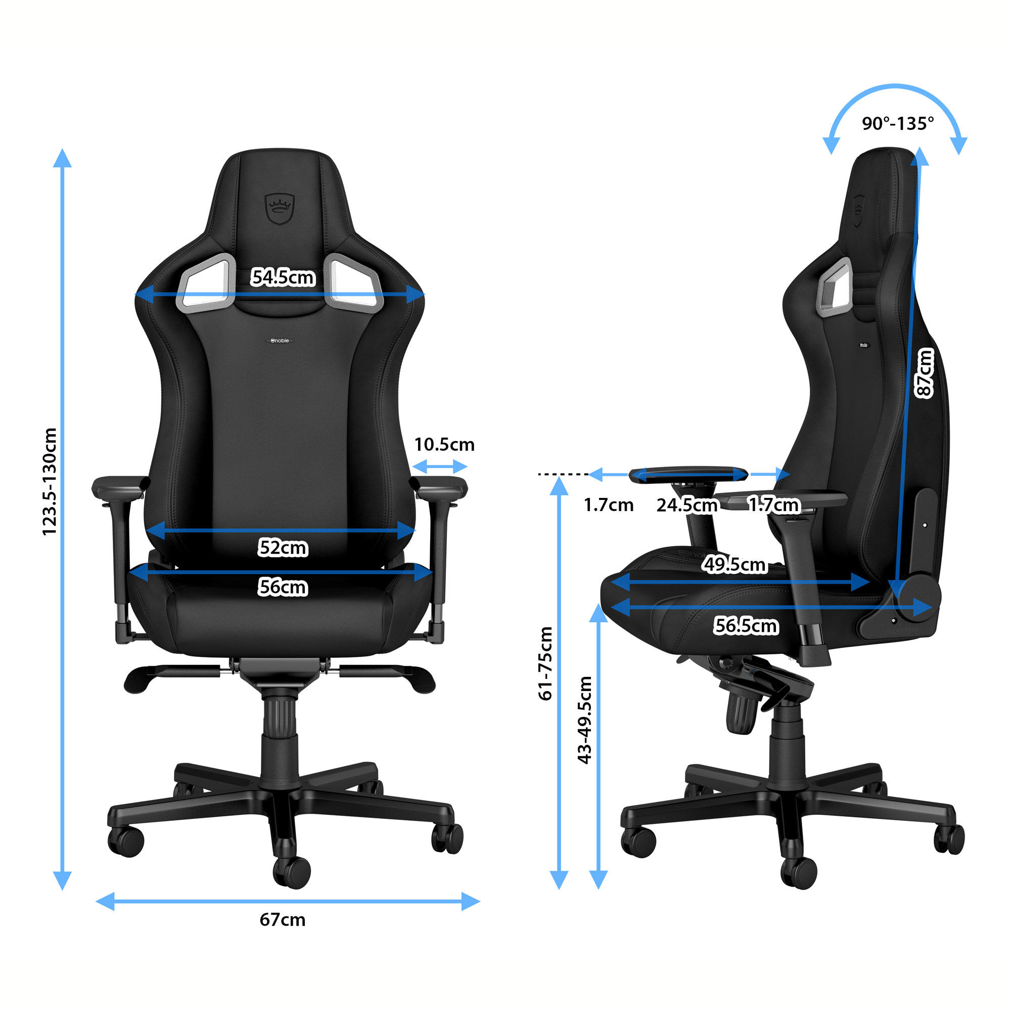 【お取り寄せ】noblechairs(ノーブルチェアーズ) EPIC(エピック) BLACK EDITION