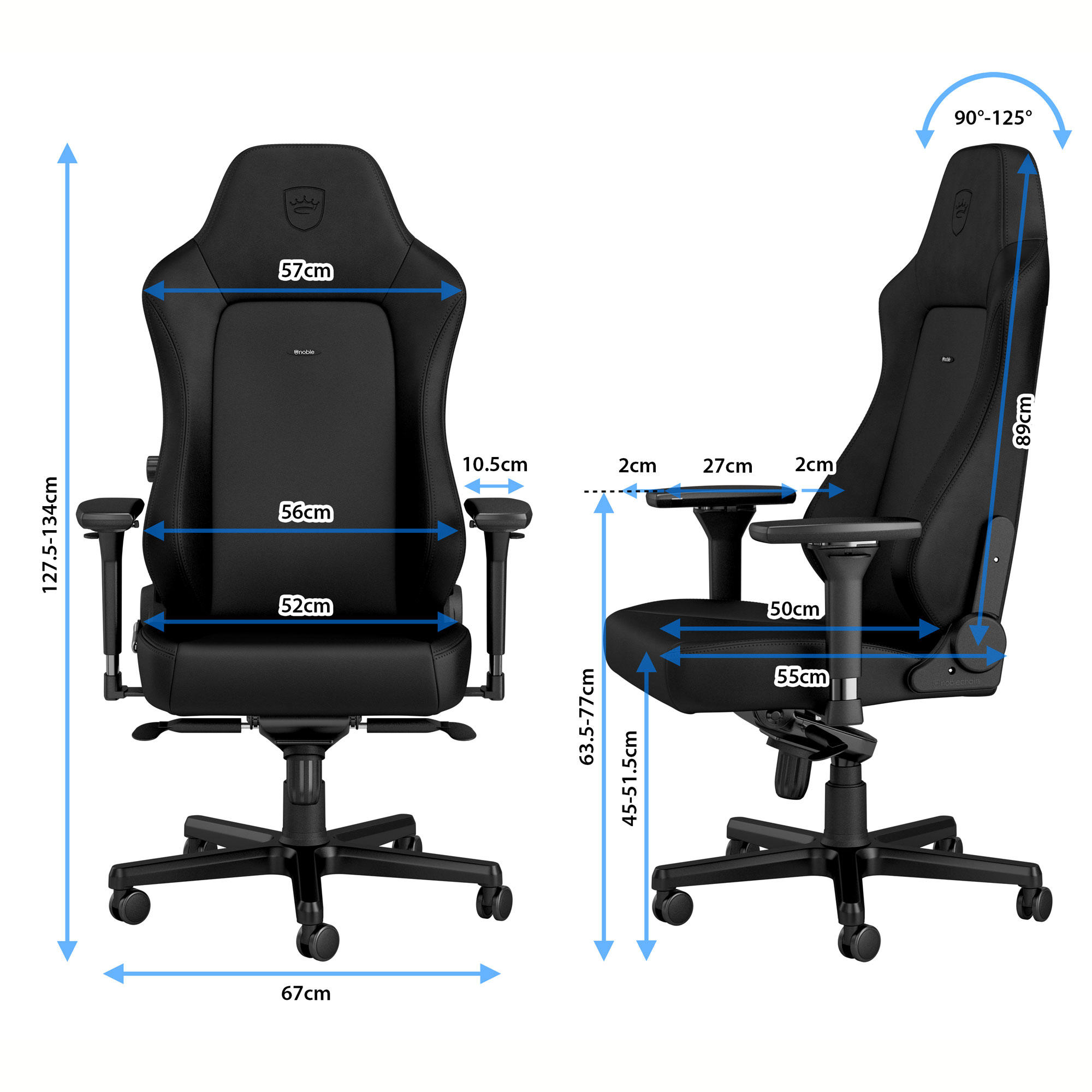 【お取り寄せ】noblechairs(ノーブルチェアーズ) HERO(ヒーロー) BLACK EDITION