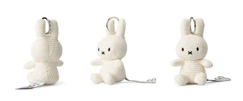 Miffy ミッフィー　コーデュロイ　キーチェーン 10cm　BON TON TOYS