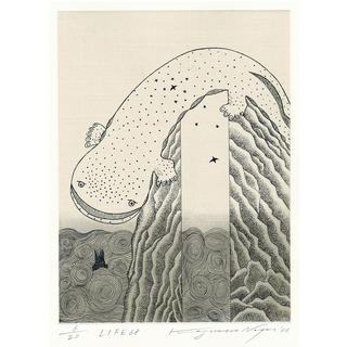 【サイン入り】永井一正 銅版画作品 「LIFE  68」