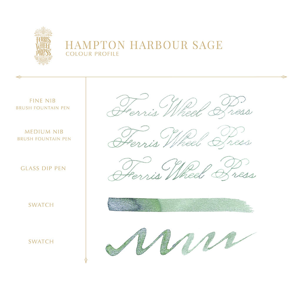 Ferris Wheel Press　Hampton Harbour Sage インク　38ml