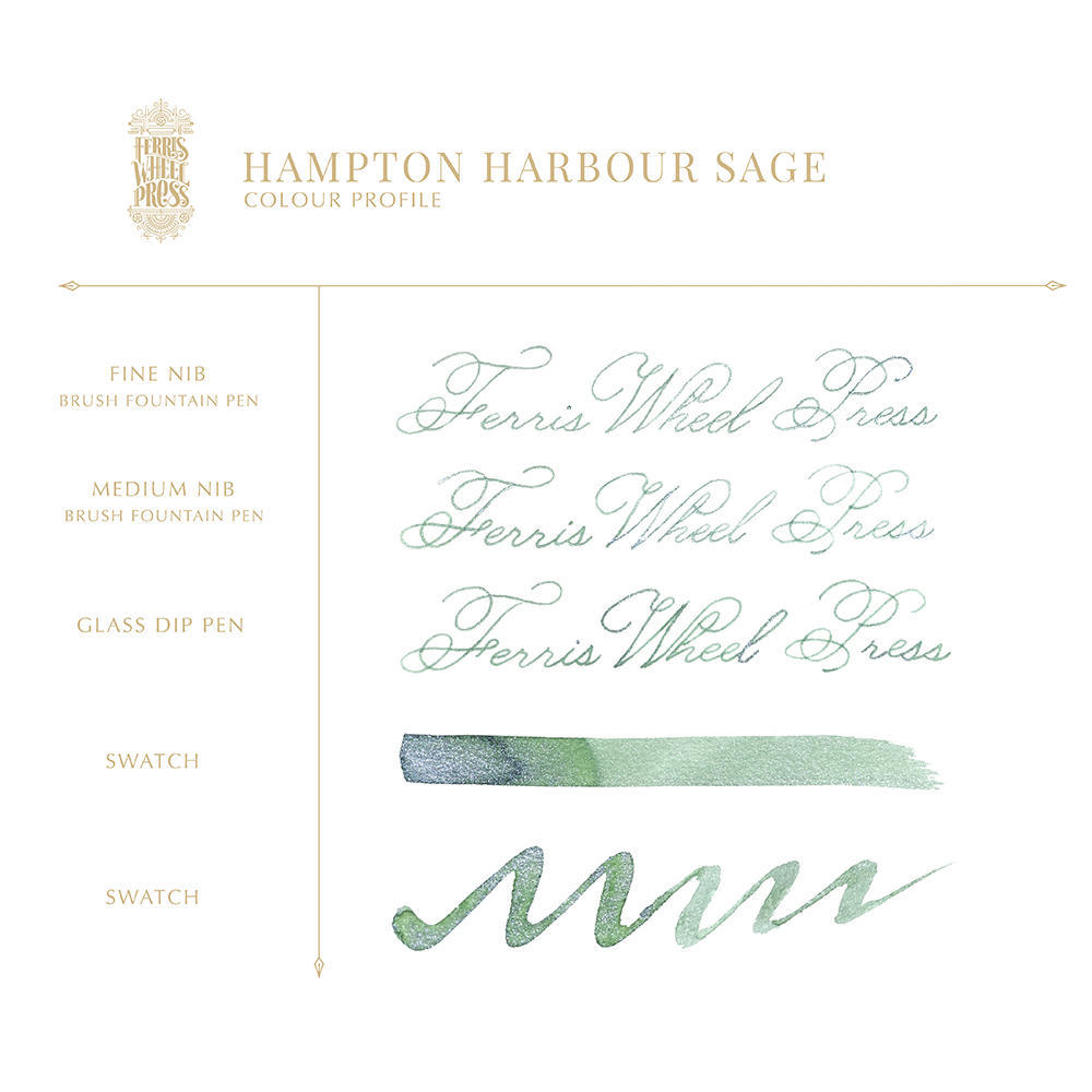 【38ml】Ferris Wheel Press　 Hampton Harbour Sage　フェリス インク