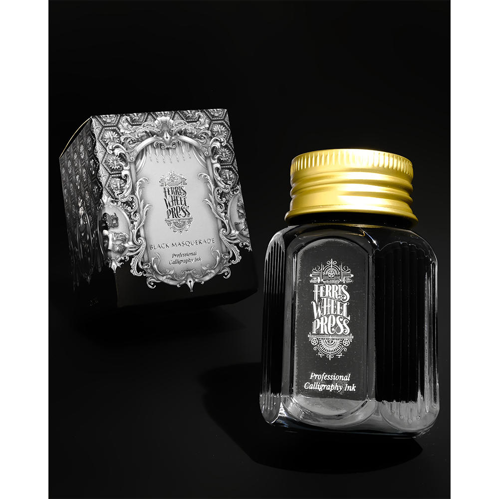 【28ml】Ferris Wheel Press Fanciful Events Collection（顔料インク） Black Masquerade ブラック マスカレード フェリス インク