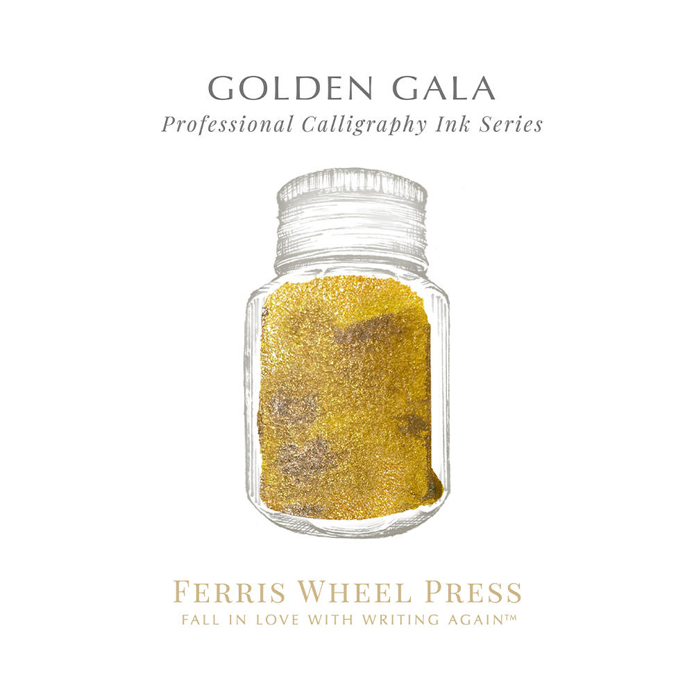 【28ml】Ferris Wheel Press Fanciful Events Collection（顔料インク） Golden Gala ゴールデン ガラ フェリス インク