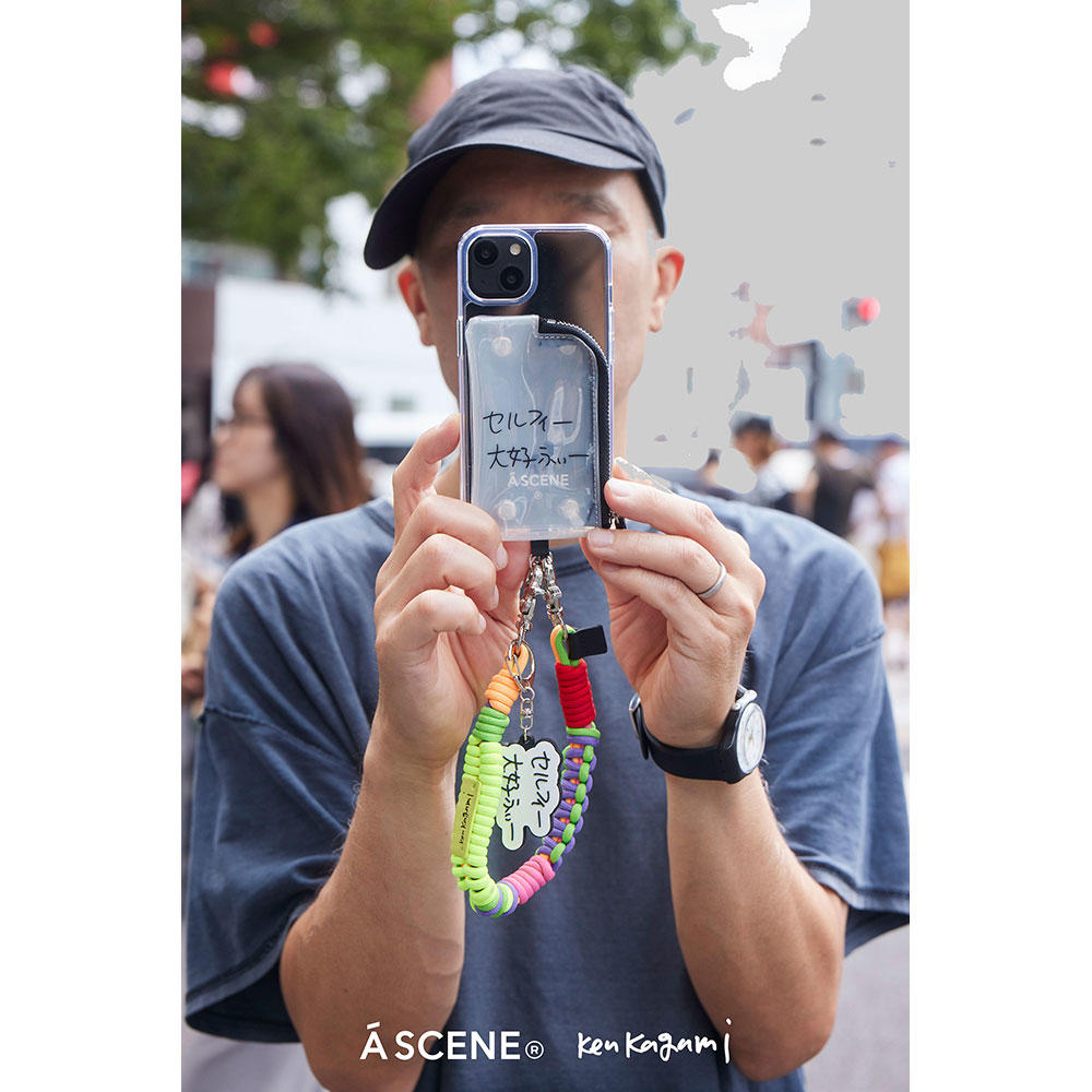 【KenKagami × A SCENE】【iPhone14】B&C PVC clear case ＜もしもーし＞※3種から選択※