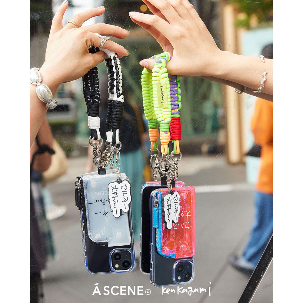 【KenKagami × A SCENE】【iPhone14】B&C PVC clear case ＜セルフィ―大好ふぃー＞※3種から選択※