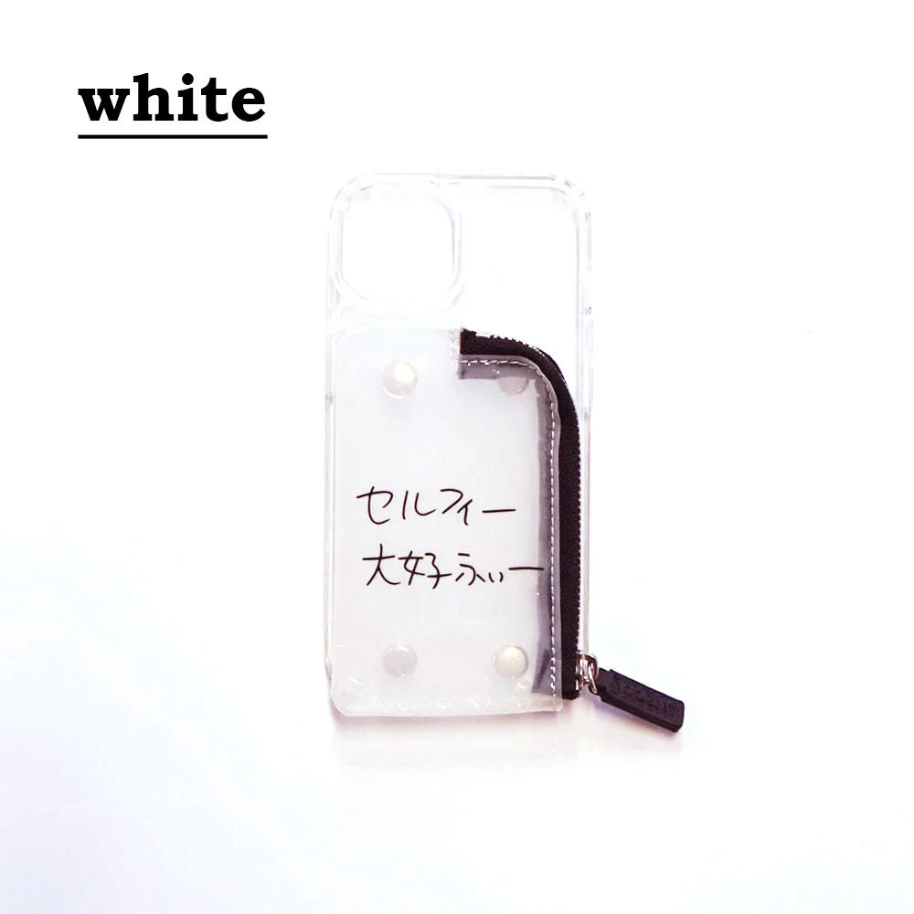 【KenKagami × A SCENE】【iPhone14】B&C PVC clear case ＜セルフィ―大好ふぃー＞※3種から選択※