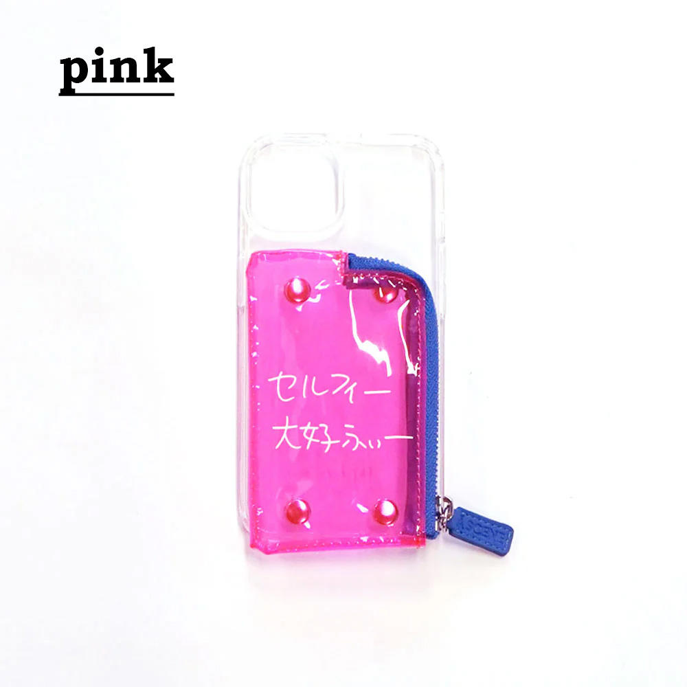 【KenKagami × A SCENE】【iPhone14】B&C PVC clear case ＜セルフィ―大好ふぃー＞※3種から選択※