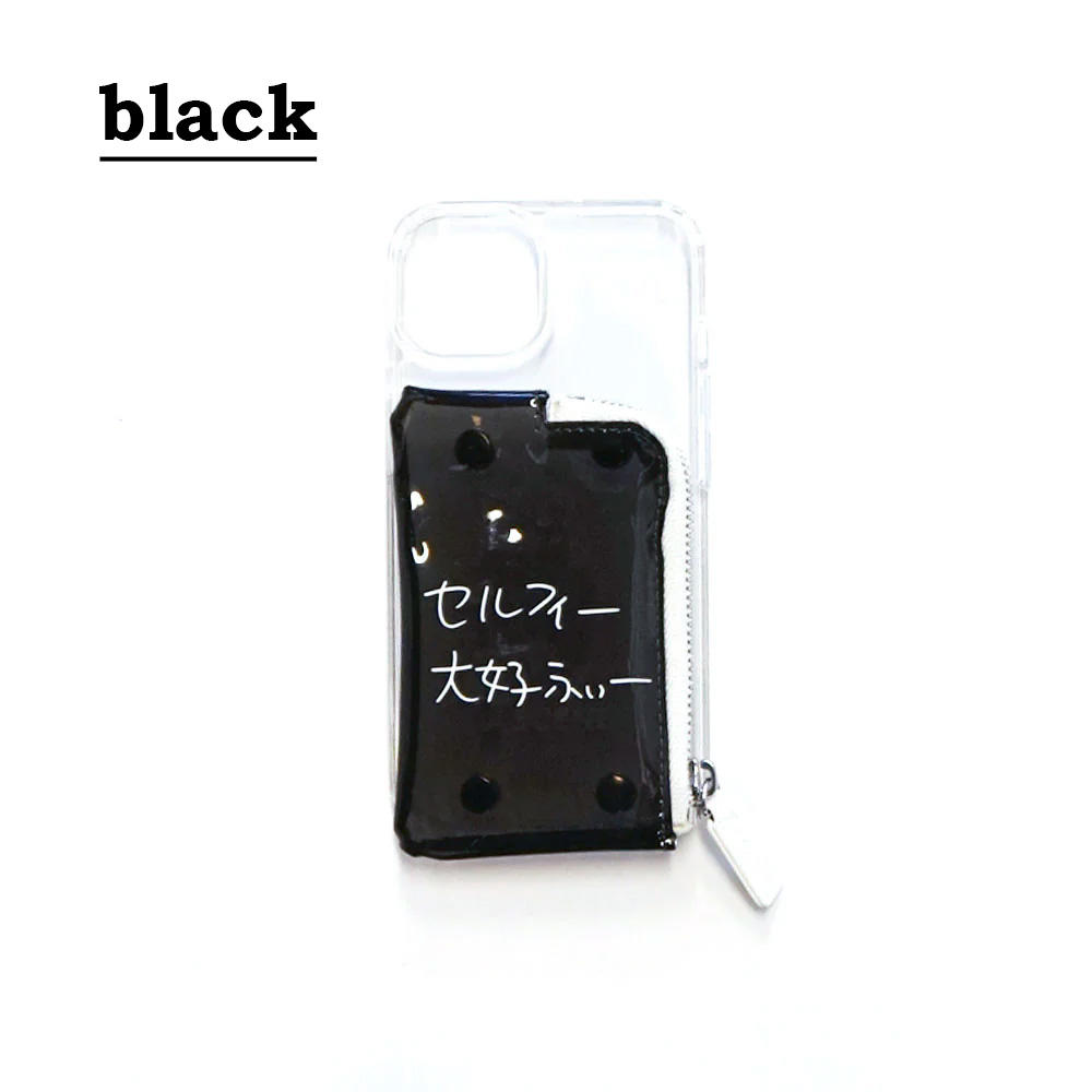 【KenKagami × A SCENE】【iPhone14】B&C PVC clear case ＜セルフィ―大好ふぃー＞※3種から選択※