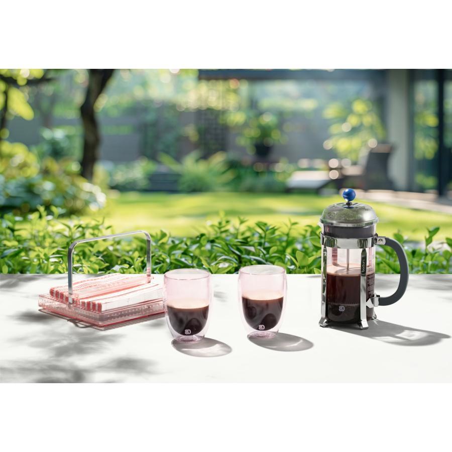 BODUM ボダム CHAMBORD フレンチプレスコーヒーメーカー グリーン × ピンク × グレー