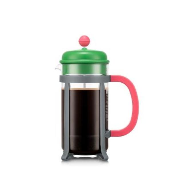 BODUM ボダム JAVA フレンチプレスコーヒーメーカー ピンク × グリーン × グレー