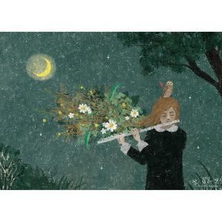 【日下明　受注作品：2025年1月上旬ご配送予定】Giclee Print『この森に根付くもの』木製パネル加工(大)