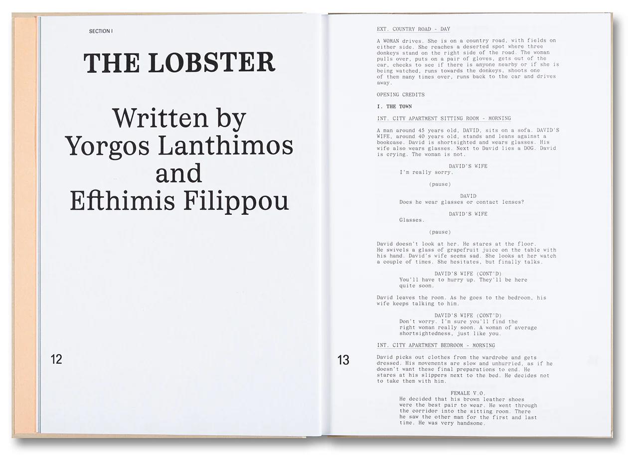 【A24】THE LOBSTER SCREENPLAY BOOK by Yorgos Lanthimos（ヨルゴス・ランティモス）　映画『ロブスター』作品集