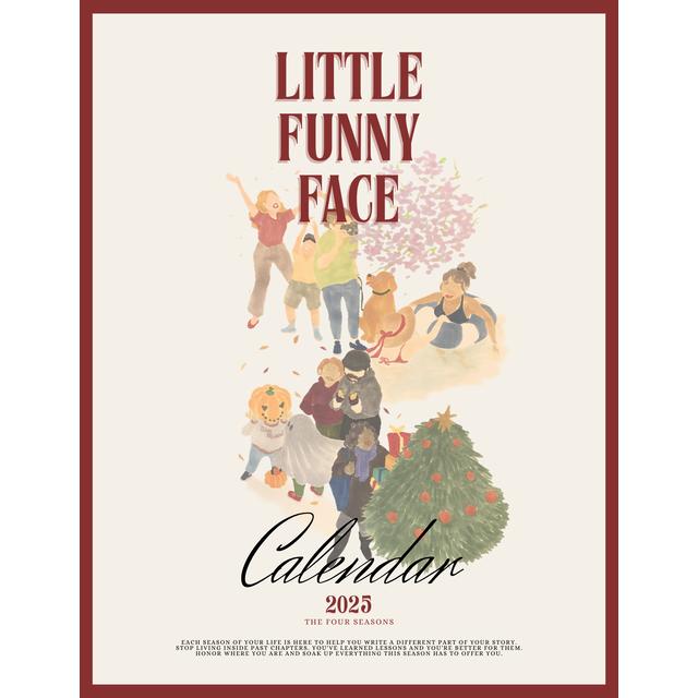 2025 壁掛けカレンダー【Christmas 2024】LITTLE FUNNY FACE HOLIDAY GIFT SHOP